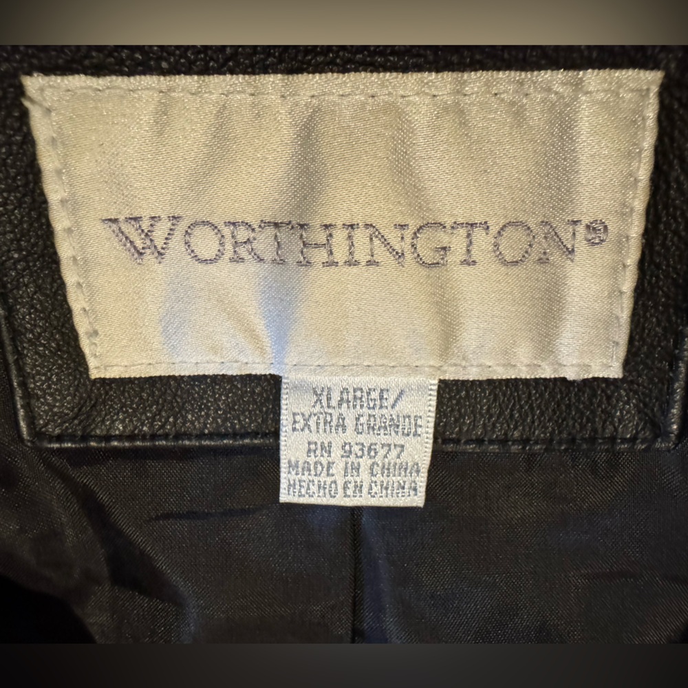 Worthington Women’s Genuine Leather Jacket XL - Picture 12 of 13